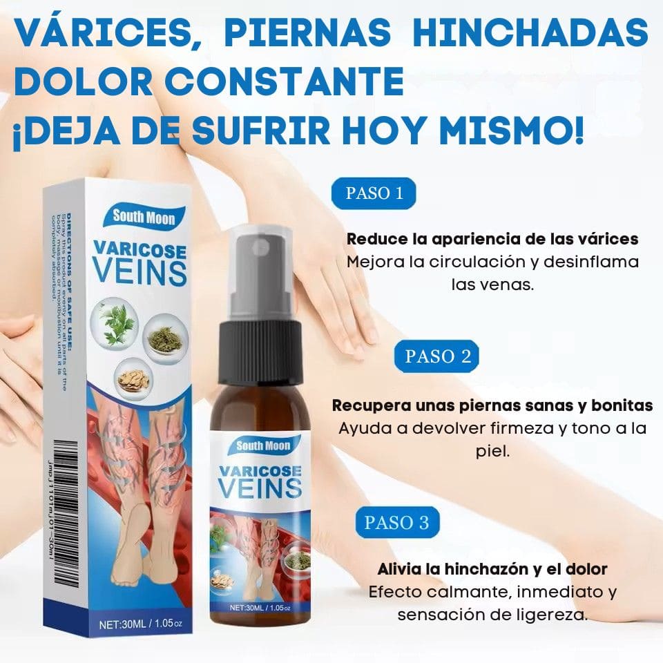 VaricoseVeins Spray™ 2x1 – Alivia el dolor y reduce la apariencia de las várices desde la primera semana